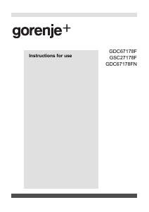 Handleiding Gorenje GDC67178F Koel-vries combinatie