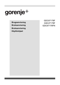 Käyttöohje Gorenje GDC67178F Jääkaappipakastin