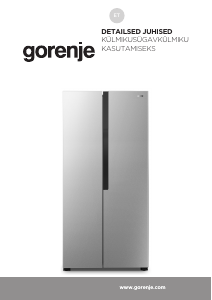 Kasutusjuhend Gorenje NRS8181KX Külmik-sügavkülmik