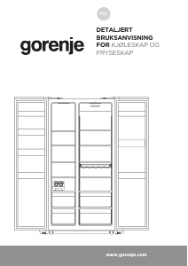 Bruksanvisning Gorenje NRS9183MB Kjøle-fryseskap
