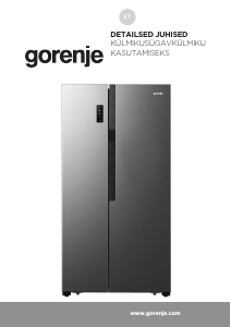 Kasutusjuhend Gorenje NRS918EMX Külmik-sügavkülmik