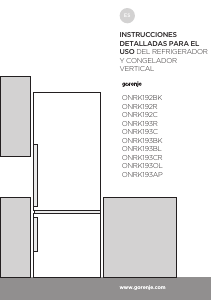 Manual de uso Gorenje ONRK193 Frigorífico combinado