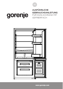 Bedienungsanleitung Gorenje RKI4151P1 Kühl-gefrierkombination