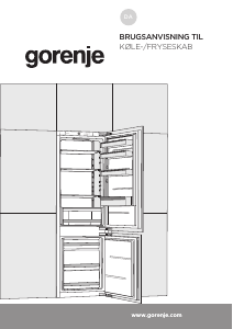 Brugsanvisning Gorenje RKIE42 Køle-fryseskab