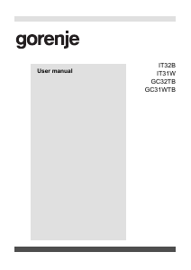 Handleiding Gorenje GC31WTB Kookplaat