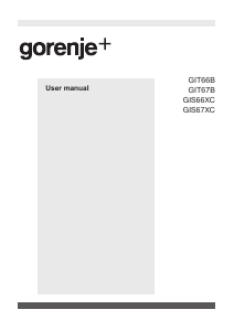 Handleiding Gorenje GIS67XC Kookplaat