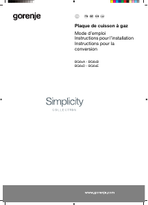 Mode d’emploi Gorenje GKTW642SYB Table de cuisson