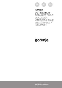 Mode d’emploi Gorenje IS846BG Table de cuisson