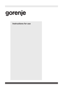 Manual Gorenje ISC635CSC Hob