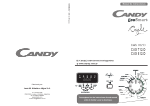 Manual de uso Candy CAS 782 D EcoSmart Lavadora