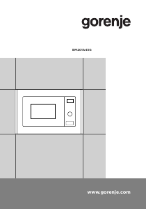 Manuale Gorenje BM201A4XG Microonde