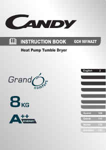 Manual Candy GCH 981 NA2T Dryer