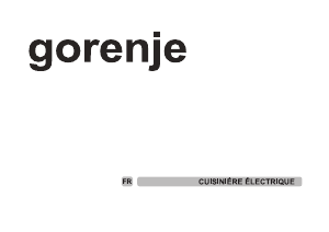 Mode d’emploi Gorenje E52103AW Cuisinière