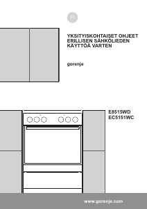 Käyttöohje Gorenje EC5151WC Liesi