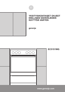 Käyttöohje Gorenje EC5151WG Liesi