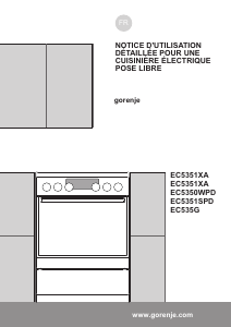 Mode d’emploi Gorenje EC5351WA Cuisinière