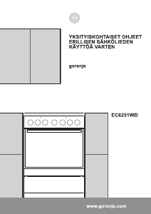 Käyttöohje Gorenje EC6251WD Liesi