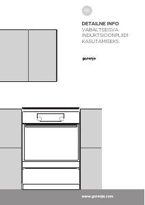 Kasutusjuhend Gorenje EIT6351XPD Pliit