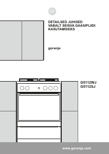 Kasutusjuhend Gorenje G5112SJ Pliit