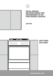 Bruksanvisning Gorenje G85112WH Spis