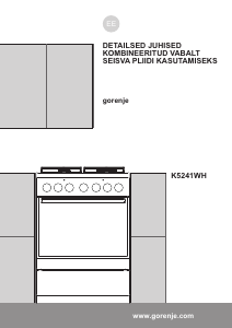 Kasutusjuhend Gorenje K5241WH Pliit