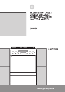 Käyttöohje Gorenje K5351WH Liesi