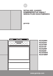 Kasutusjuhend Gorenje K5352WF Pliit