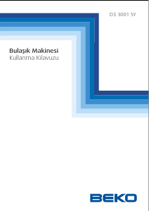 Kullanım kılavuzu BEKO D3 3001 SY Bulaşık makinesi
