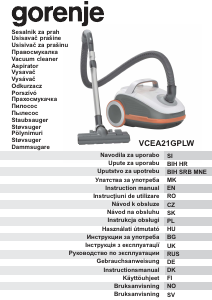 Bedienungsanleitung Gorenje VCEA21GPLW Staubsauger