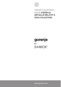 Mode d’emploi Gorenje WD14ST Tiroir chauffant