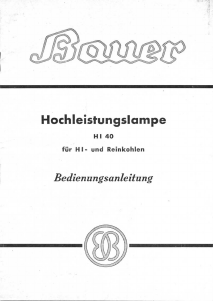 Bedienungsanleitung Bauer HI 40 Projektor