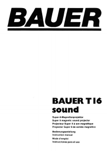 Manual de uso Bauer T16 Sound Proyector
