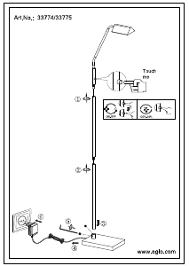 Bruksanvisning Eglo 33774 Lampa