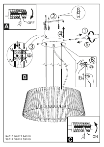 Bruksanvisning Eglo 39017 Lampa