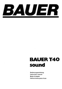 Manual de uso Bauer T40 Sound Proyector