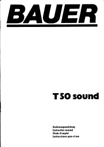 Mode d’emploi Bauer T50 Sound Projecteur
