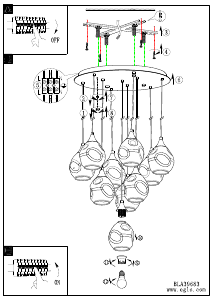 Bruksanvisning Eglo 39683 Lampa