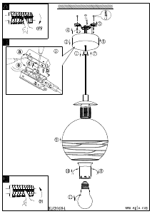 Bruksanvisning Eglo 39684 Lampa