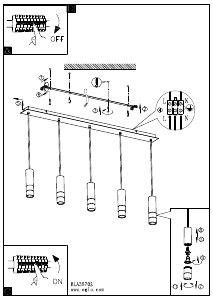 Bruksanvisning Eglo 39702 Lampa