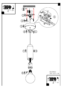 Bruksanvisning Eglo 39831 Lampa