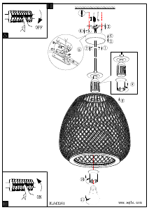 Bruksanvisning Eglo 43261 Lampa