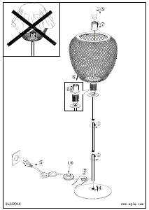 Bruksanvisning Eglo 43264 Lampa