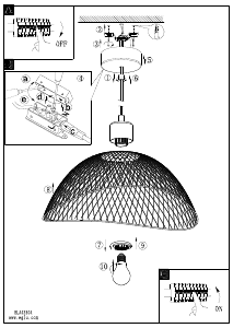 Bruksanvisning Eglo 43304 Lampa