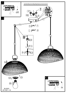 Bruksanvisning Eglo 43306 Lampa