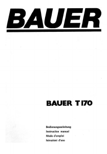 Handleiding Bauer T170 Beamer