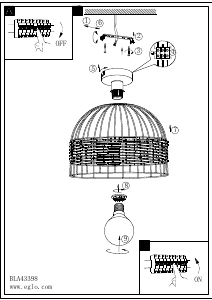 Bruksanvisning Eglo 43398 Lampa