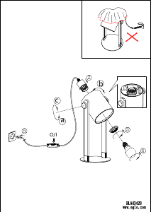 Bruksanvisning Eglo 43428 Lampa