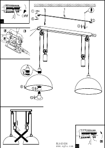 Bruksanvisning Eglo 43436 Lampa