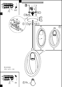 Bruksanvisning Eglo 43461 Lampa