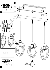 Bruksanvisning Eglo 43462 Lampa